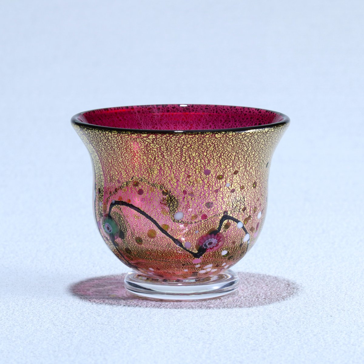 ぐい吞み 「光琳 雅」 金赤 | グラスアート黒木 | 公式