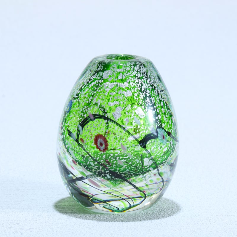 一輪挿し「光琳 爽」 若草 | グラスアート黒木 | 公式オンラインストア