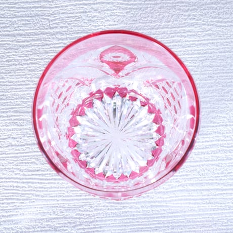 オールドファッション「綾切子」 金赤