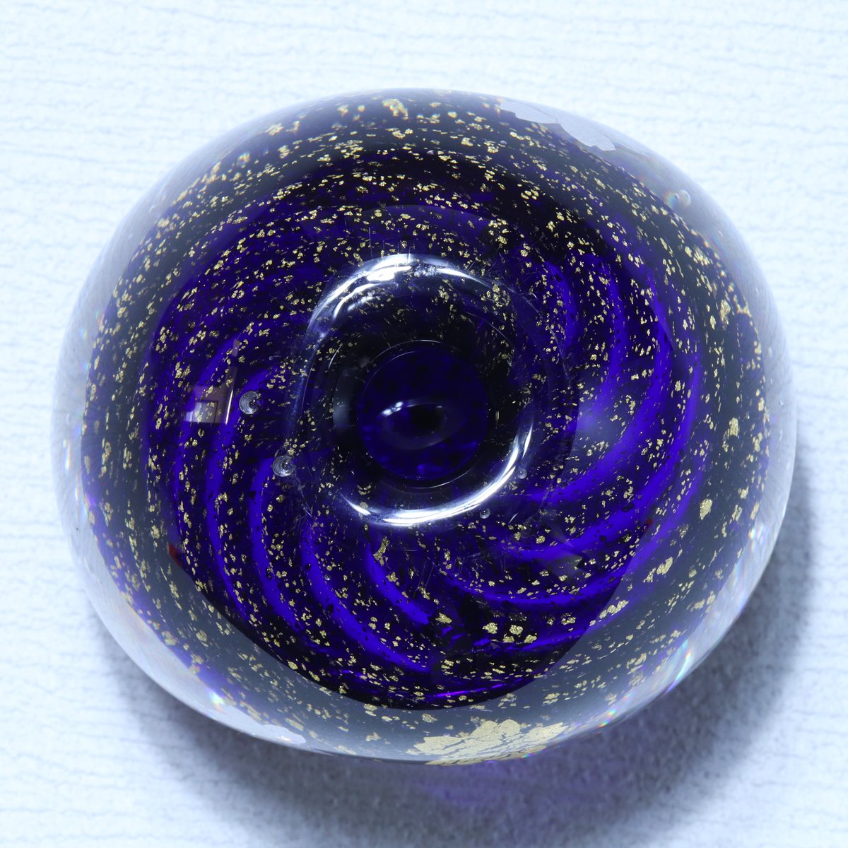 一輪挿し「月影の桜」 コバルトブルー | グラスアート黒木