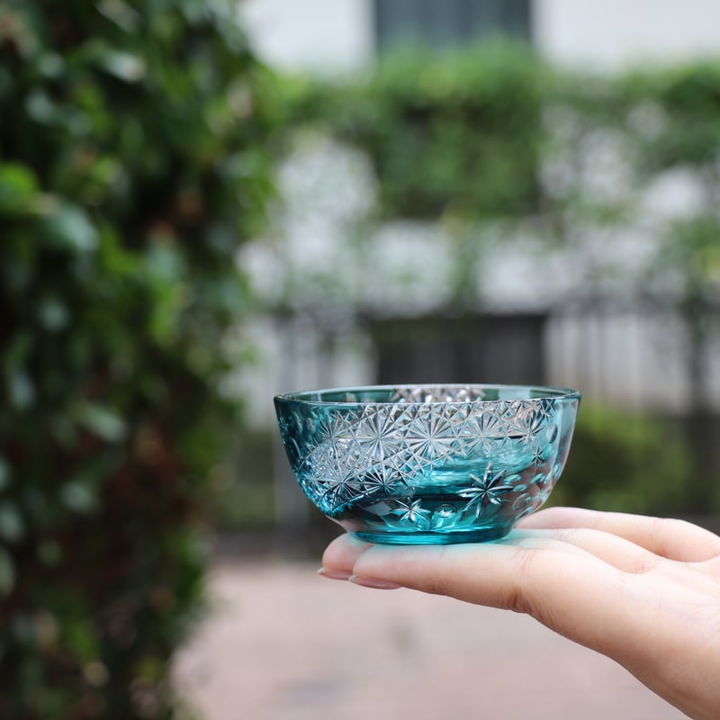 千代口「綾切子」トルコグリーン | グラスアート黒木 | 公式オンライン