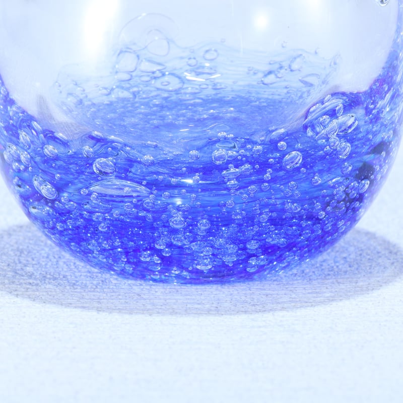 一輪挿し「天使の卵」渚大 コバルトブルー | グラスアート黒木 | 公式