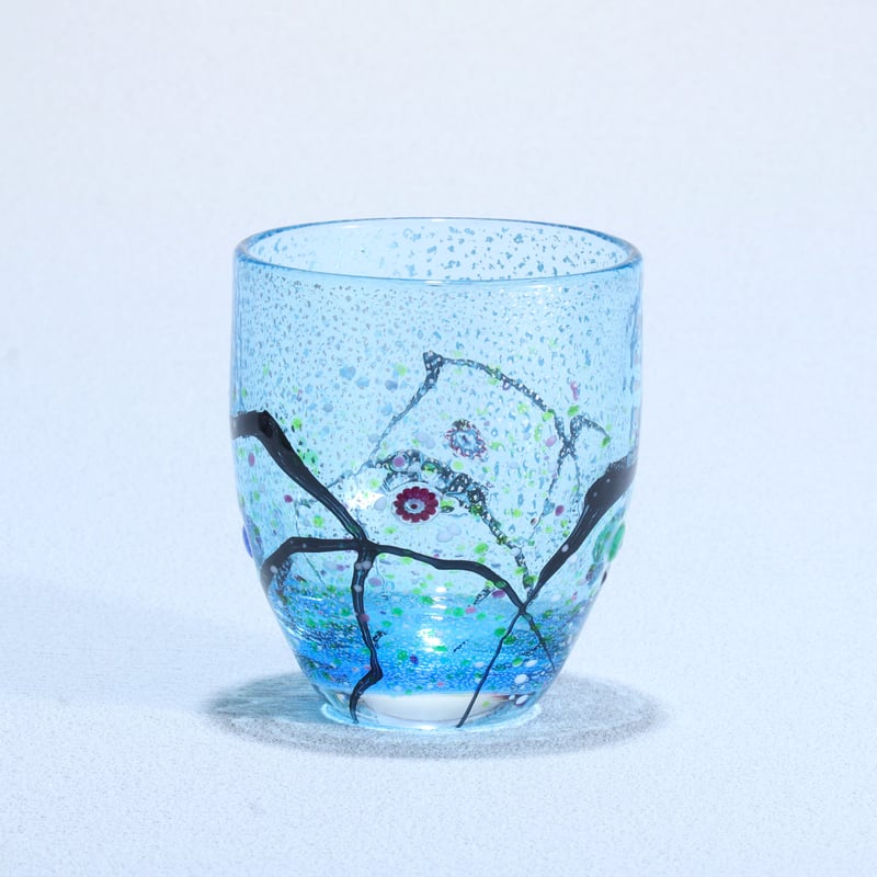 ロックグラス 「光琳 爽」 オーシャンブルー | グラスアート黒木