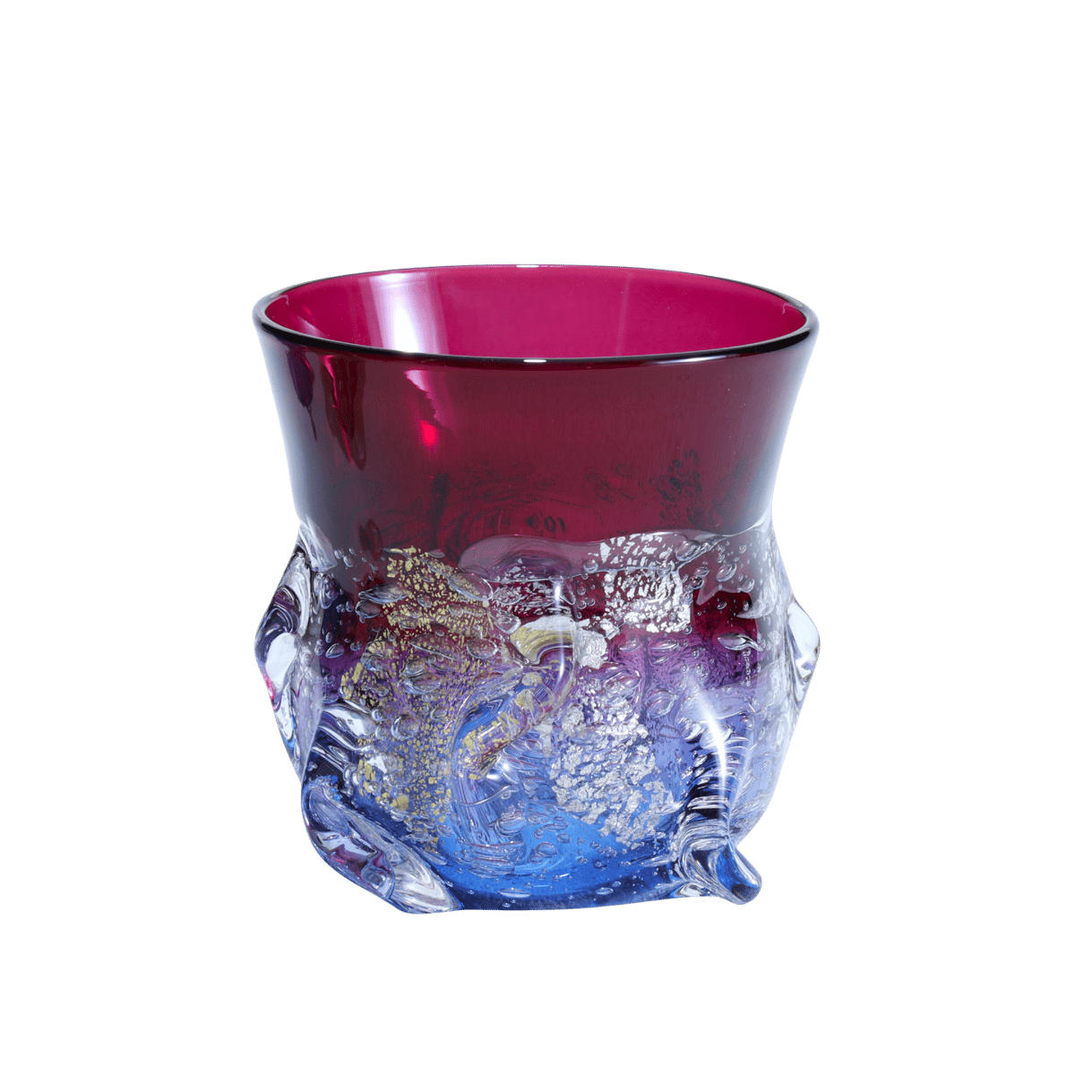 ロックグラス 「Jewelry Ice～氷の宝石～」 金赤/オーシャンブルー