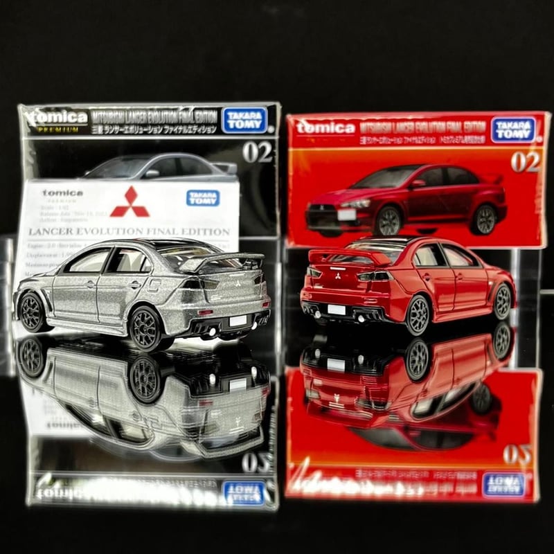 ミニ展示用車両解説プレート トミカプレミアム No.02 三菱 ランサー