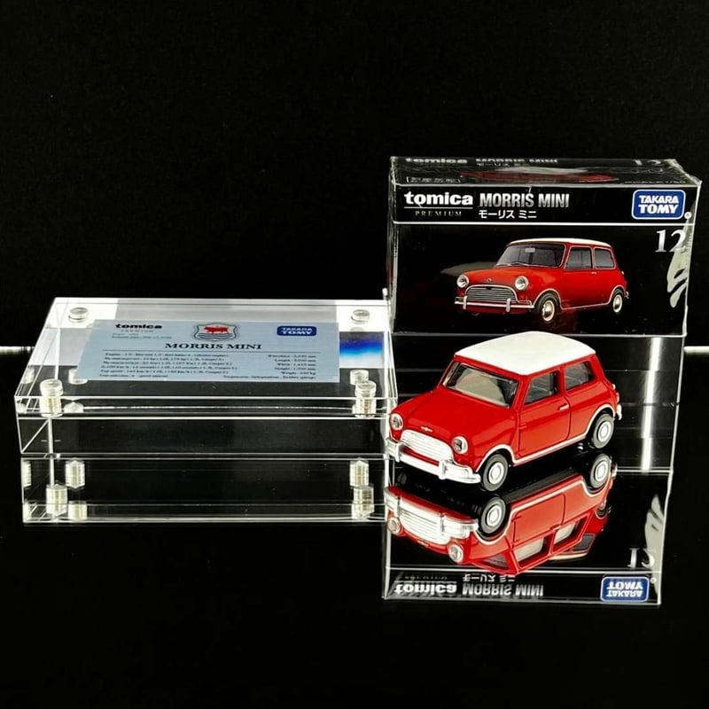 展示用車両解説プレート トミカプレミアム モーリス ミニ | Garage@Japan