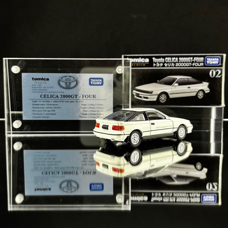 展示用車両解説プレート トミカプレミアム No.02 トヨタ セリカ 2000GT