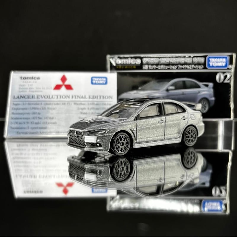 ミニ展示用車両解説プレート トミカプレミアム No.02 三菱 ランサー