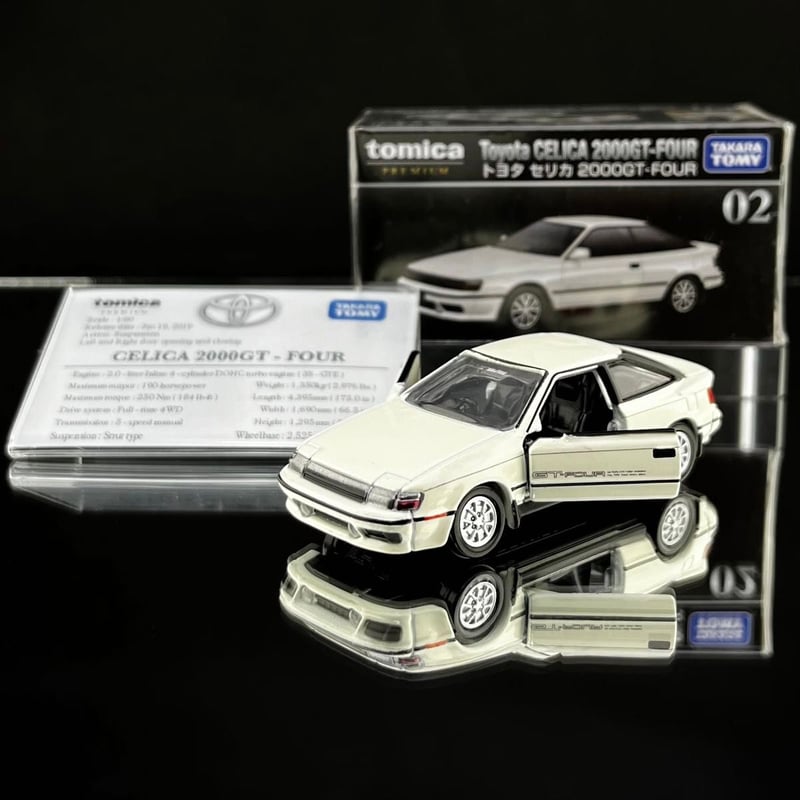ミニ展示用車両解説プレート トミカプレミアム No.02 トヨタ セリカ