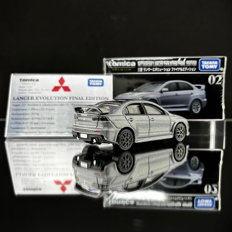 ミニ展示用車両解説プレート トミカプレミアム No.02 三菱 ランサー