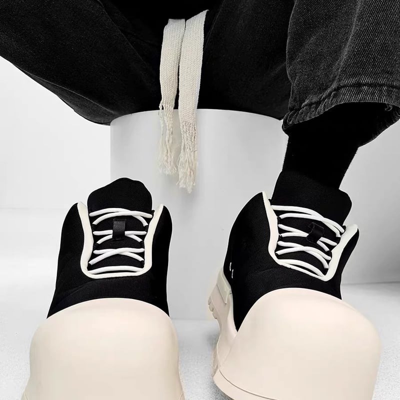 メンズラウンドトゥ厚底スニーカーカジュアルシューズ靴 | DYH