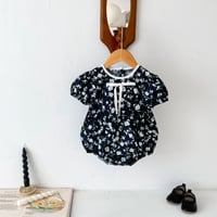 女の子 花柄 半袖 夏用 ロンパース 66cm～100cm