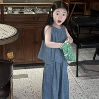 女の子 キャミソール ワイドパンツ セット 夏 涼しい