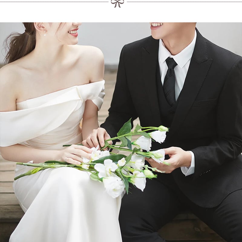 オフショルダー ウェディングドレス 前撮り 結婚式 二次会 花嫁 | DYH 