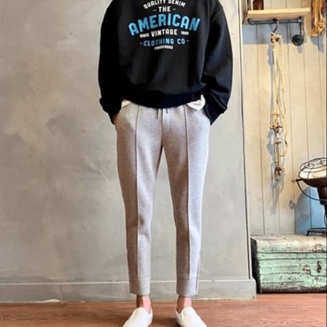 メンズ パンツ スウェットパンツ スリム アンクル