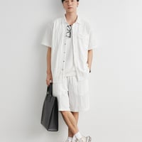 メンズ半袖シャツショートパンツセット