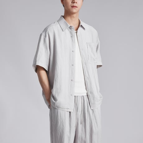 メンズ半袖シャツショーパン夏涼しいセット
