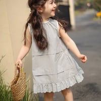 女の子ノースリーブゆったりワンピース夏甘可愛い