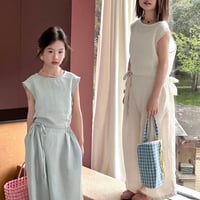 女の子 ノースリーブ パンツセット 姉妹コーデ 夏 涼しい