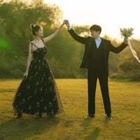 花柄 ウェディングドレス 前撮り 結婚式 二次会 花嫁
