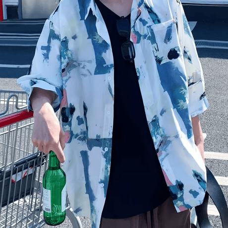 メンズ 半袖 タイダイシャツ 夏 ビーチ リゾート