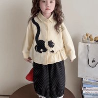 女の子上下セットアップ トップス + ワイドパンツ 春夏用