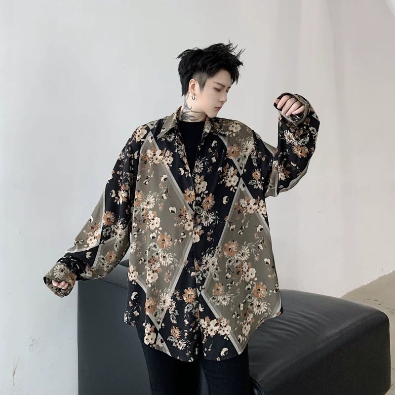 メンズ 花柄 シャツ 総柄 長袖 ホスト 春 秋 | DYHファッション通販