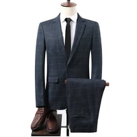 メンズ長袖スーツジャケットベストパンツ3点セットビジネス