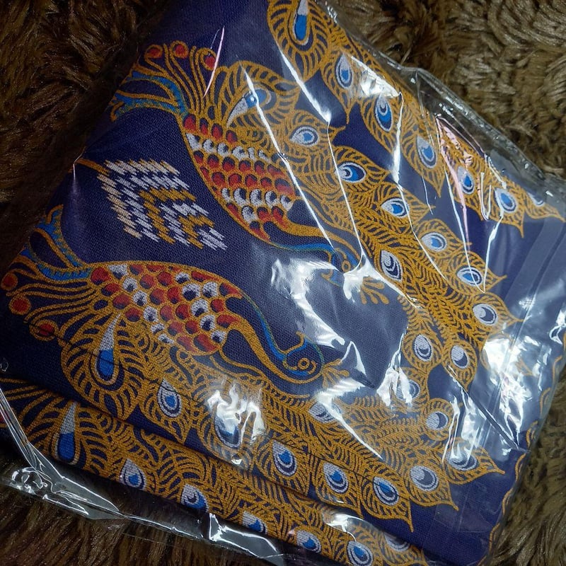 ☆【新品】タイ 民族衣装 巻きスカート シワーライ 紺 | wagokoro store