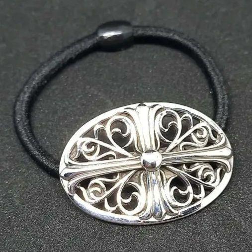 ヘアゴム オーバルクロス ブレスレット アクセサリー シルバー925 ヘアゴム オーバルクロス ブレスレット アクセサリー シルバー