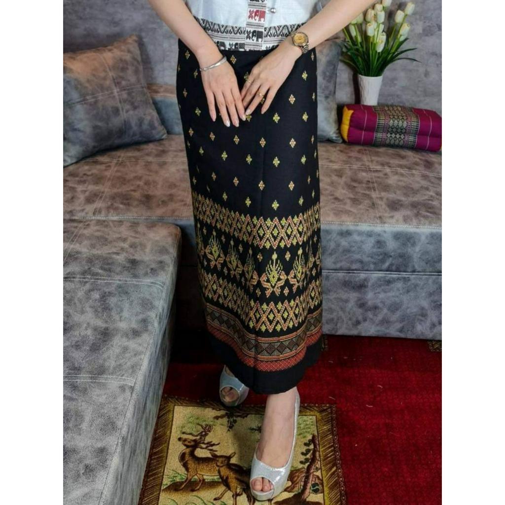 ☆【新品】タイ 民族衣装 巻きスカート シワーライ 黒 | wagokoro store