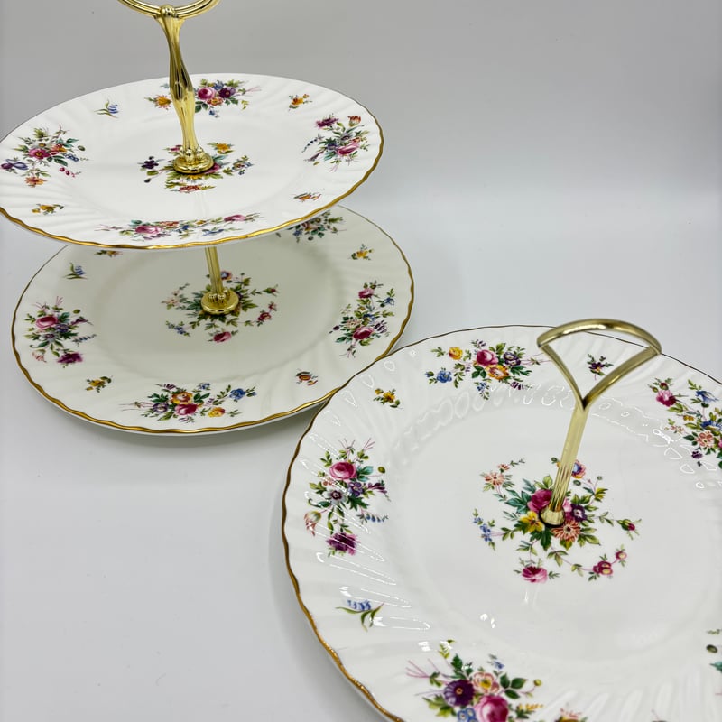 MINTON ミントン マーロウ 2段ケーキスタンド | ムカシノル