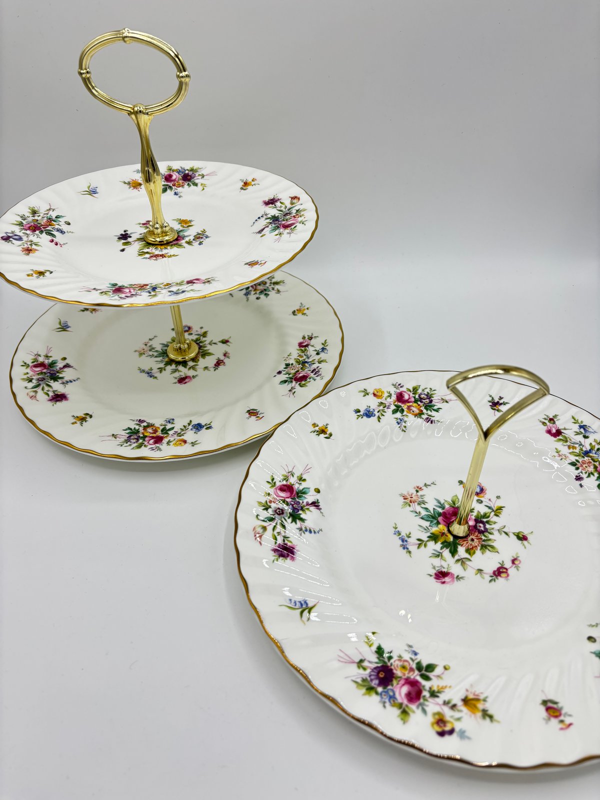 MINTON ミントン マーロウ 2段ケーキスタンド | ムカシノル