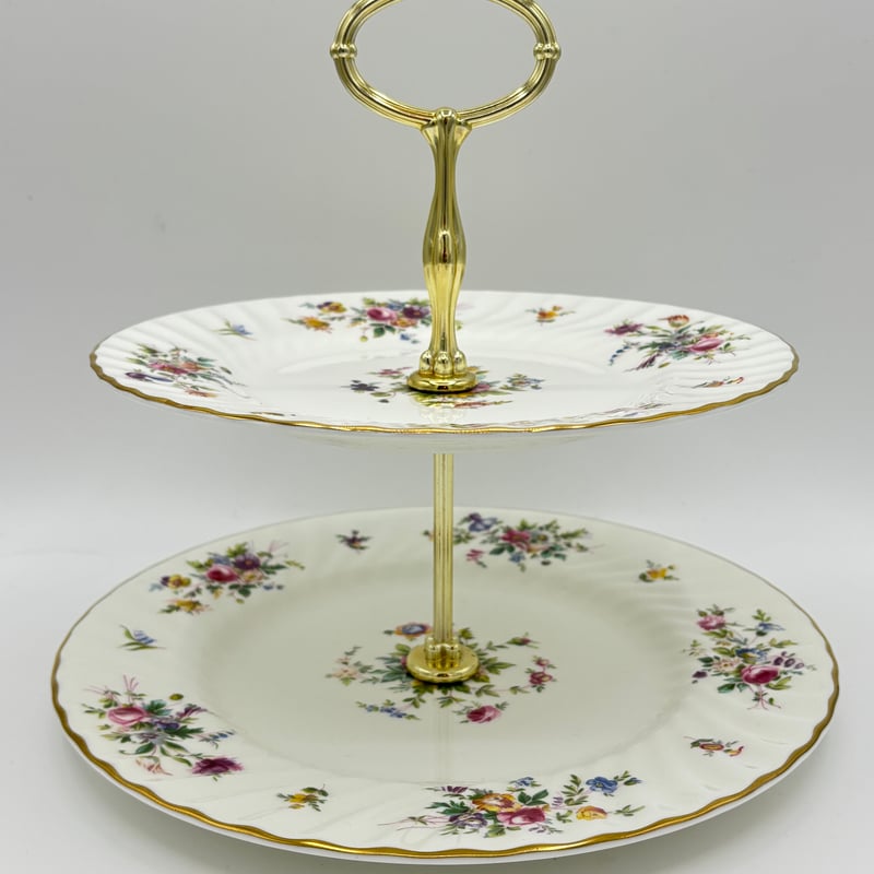 MINTON ミントン マーロウ 2段ケーキスタンド | ムカシノル