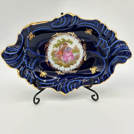 【再値下げ！】フランス　Limoges リモージュ　スタンド付き アンティーク リモージュ（LIMOGES） – アンティークテーブルウェア