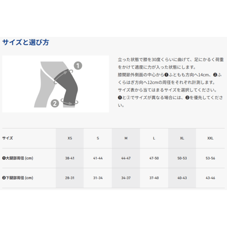 BAUERFEIND　SPORTS KNEE SUPPORT（ブラック・オールホワイト）