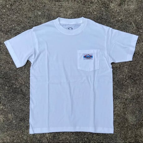 ROF 「ロゴポケ•オーガニックコットンT」（白）