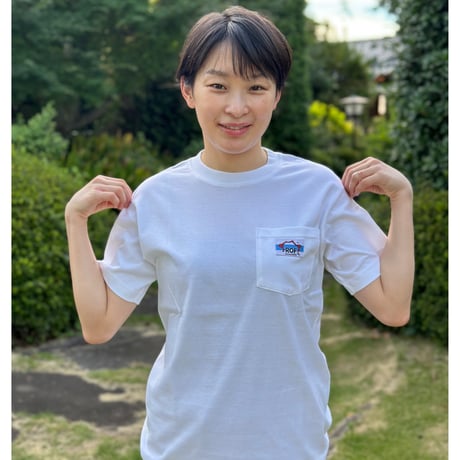 ROF 「ロゴポケ•オーガニックコットンT」（白）