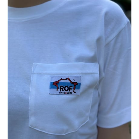 ROF 「ロゴポケ•オーガニックコットンT」（白）
