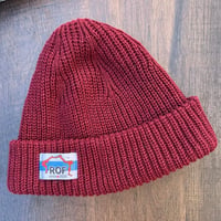 ROF 理想的なニット帽〈ワイン色/数量限定〉