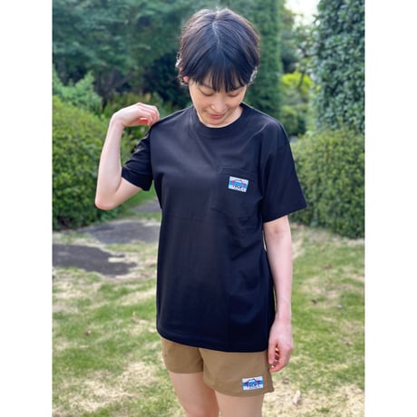 ROF「ロゴポケ オーガニックコットンT」（黒）