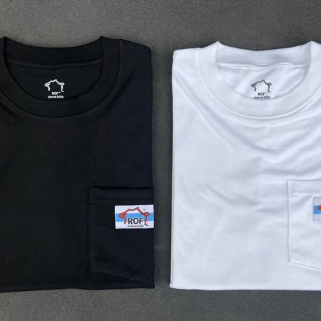 ROF「ロゴポケ オーガニックコットンT」（黒）