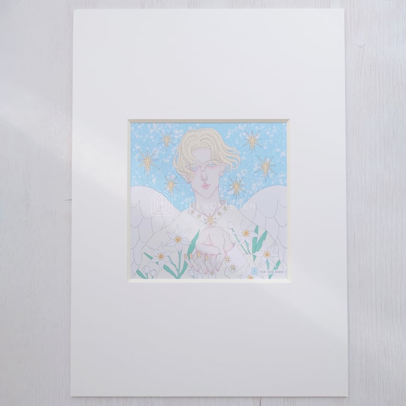 オリジナル ハンドメイド 絵 天使の愛 ゆるカワ天使「聖なる夜に」 | Art space アトリエ裕々