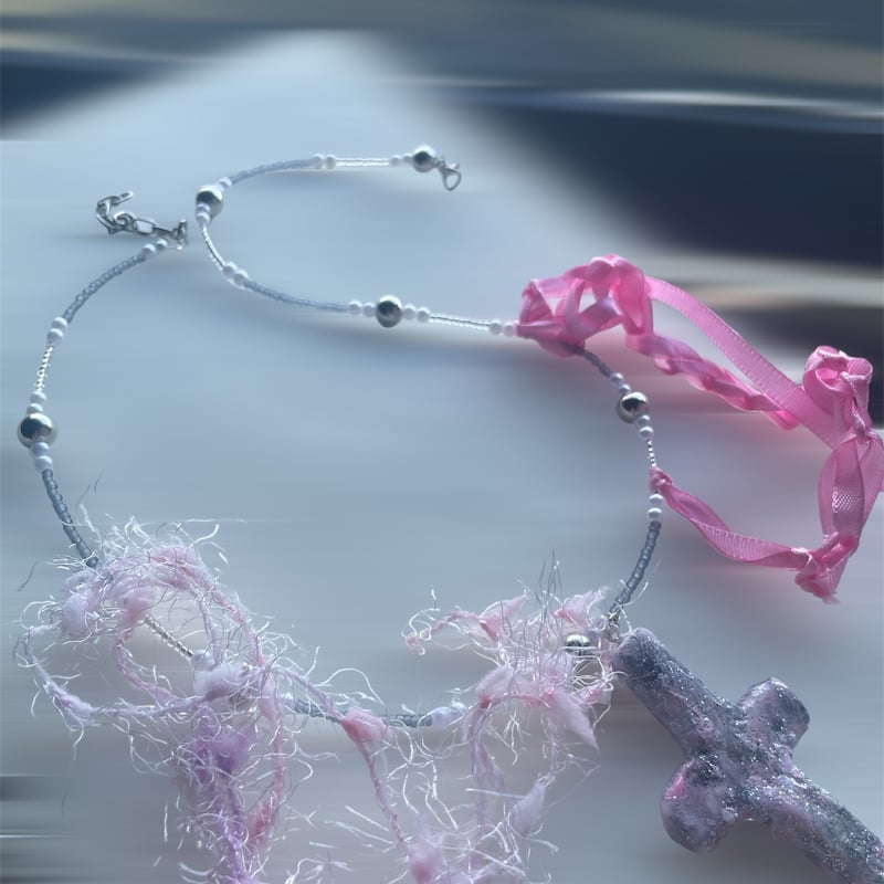 ◆Ж◆エイチナオト◆Blood◆十字架◆y2k フェアリーグランジ バレエコア 受注生産❤︎ ⸒⸒ フェアリーグランジ ネックレス 十字架とリボン