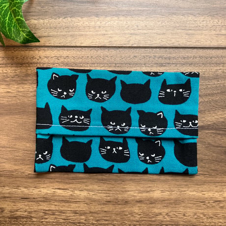 ハンドメイド ポケットティッシュケース 猫柄
