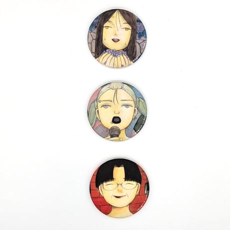 『アマゾネス・キス』缶バッジセット（【意志強ナツ子神託展】