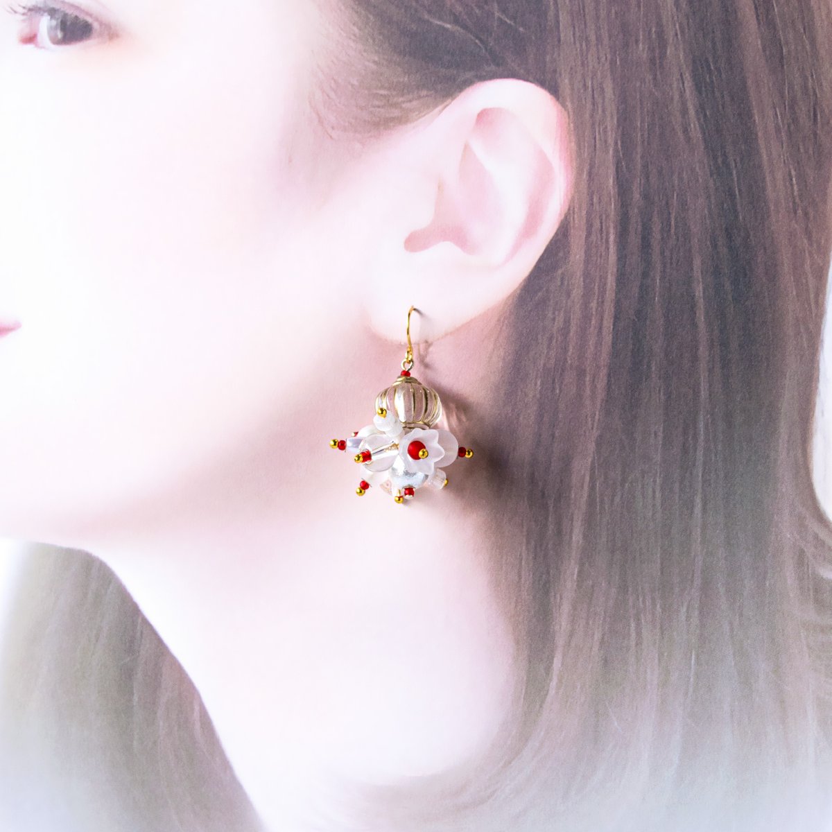 hazeru- ピアス フックピアス 大ぶり 揺れる 大人 かわいい キラキラ