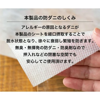 日本製 防ダニ 防臭シート 2枚入り 1セット（728 Plusオリジナル）日本