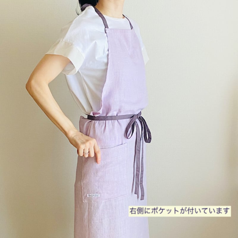 やわらかリネンブレンド素材のとろりんエプロン♪ | Moon Rabbit handmade