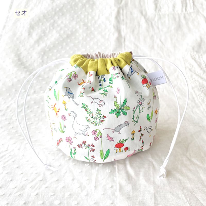 コロンと丸っこい形が可愛いミニ巾着袋♪ | Moon Rabbit handmade